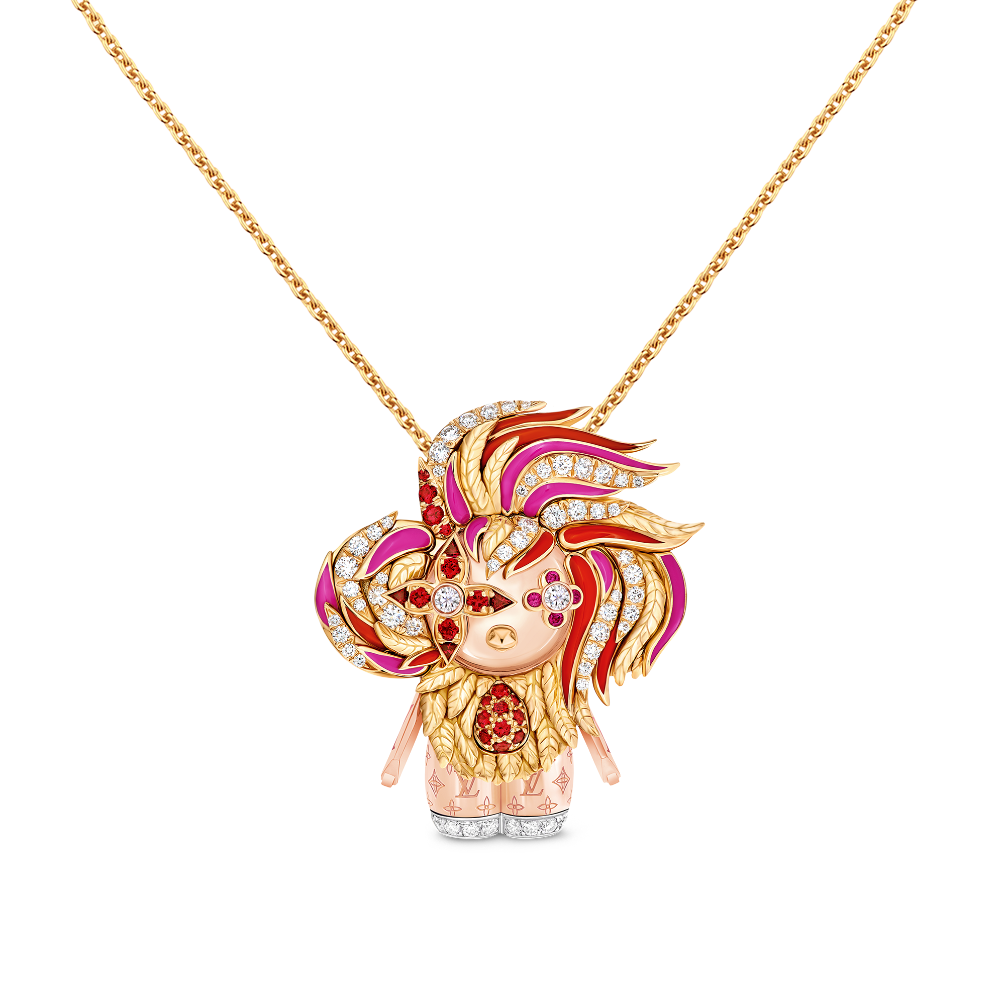 ルビーページ ペンダント ヴィヴィエンヌ ロースター（18Kスリーゴールド×ラッカー